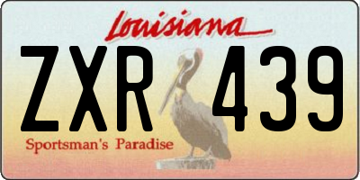 LA license plate ZXR439