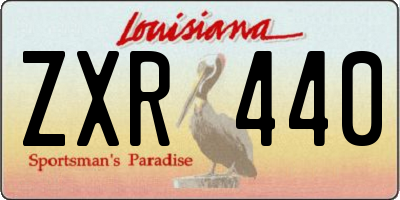 LA license plate ZXR440