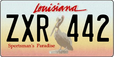LA license plate ZXR442