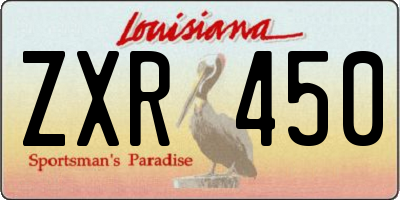 LA license plate ZXR450