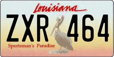 LA license plate ZXR464