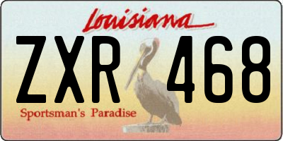 LA license plate ZXR468