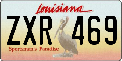 LA license plate ZXR469