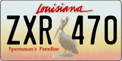 LA license plate ZXR470