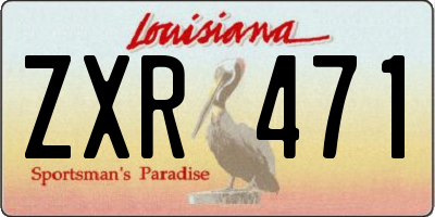 LA license plate ZXR471