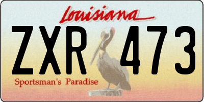 LA license plate ZXR473