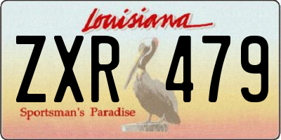 LA license plate ZXR479