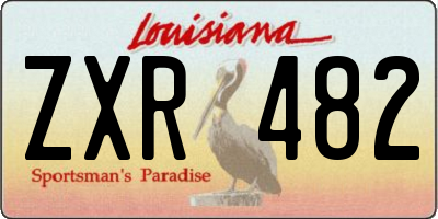 LA license plate ZXR482