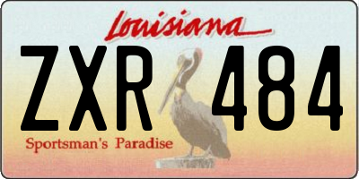 LA license plate ZXR484