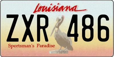 LA license plate ZXR486