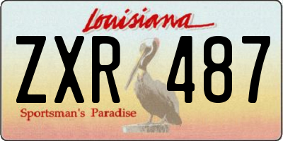 LA license plate ZXR487