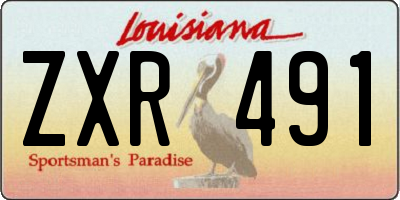 LA license plate ZXR491