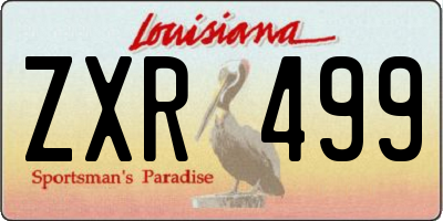 LA license plate ZXR499