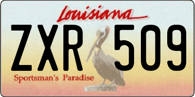 LA license plate ZXR509