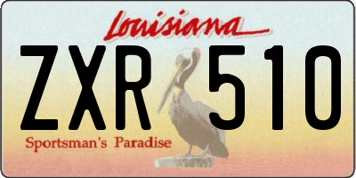 LA license plate ZXR510