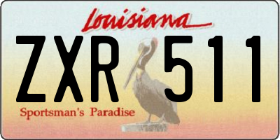 LA license plate ZXR511