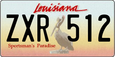 LA license plate ZXR512