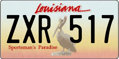 LA license plate ZXR517