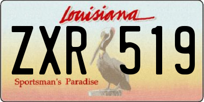 LA license plate ZXR519