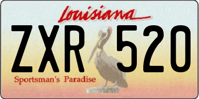 LA license plate ZXR520