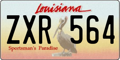 LA license plate ZXR564