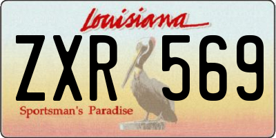 LA license plate ZXR569