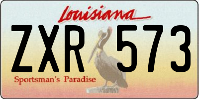 LA license plate ZXR573