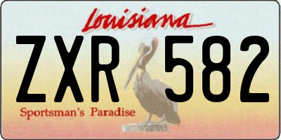 LA license plate ZXR582