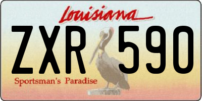 LA license plate ZXR590