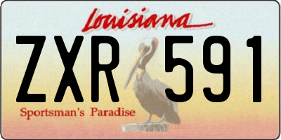 LA license plate ZXR591