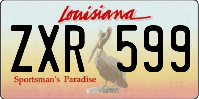 LA license plate ZXR599