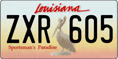 LA license plate ZXR605