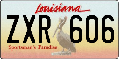 LA license plate ZXR606