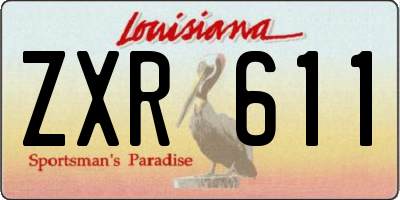 LA license plate ZXR611