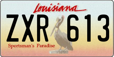 LA license plate ZXR613