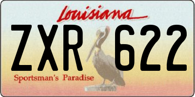 LA license plate ZXR622