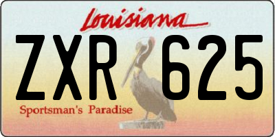 LA license plate ZXR625
