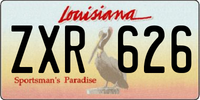 LA license plate ZXR626