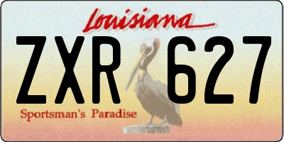 LA license plate ZXR627