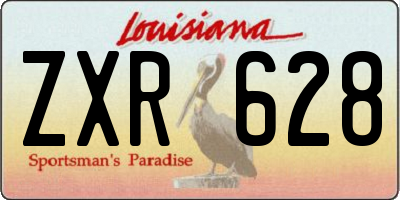 LA license plate ZXR628