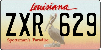 LA license plate ZXR629