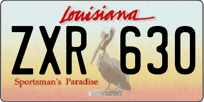 LA license plate ZXR630