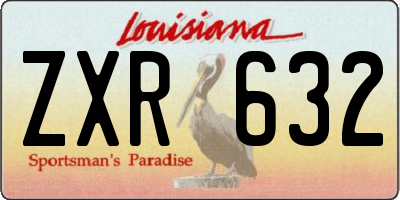 LA license plate ZXR632