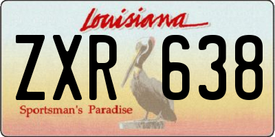 LA license plate ZXR638