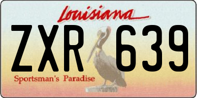 LA license plate ZXR639
