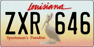 LA license plate ZXR646