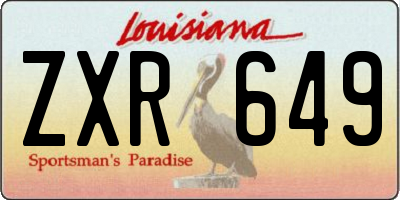 LA license plate ZXR649