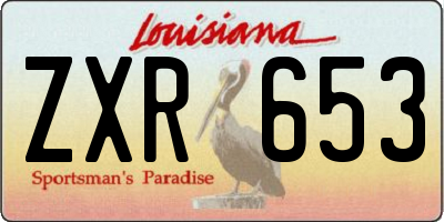 LA license plate ZXR653