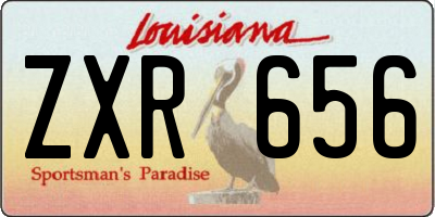 LA license plate ZXR656