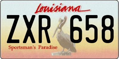 LA license plate ZXR658